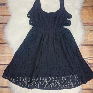Free People lace dress size 8 black